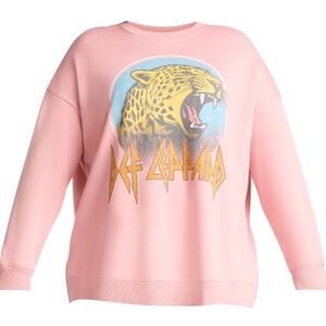 Terra & Sky Women's Plus Embellished Def Leppard Graphic Sweatshirt